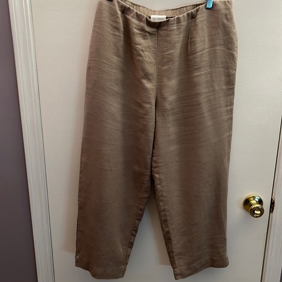 J. Jill Pants & Jumpsuits J Jill Pure Jill Khaki Cropped Linen